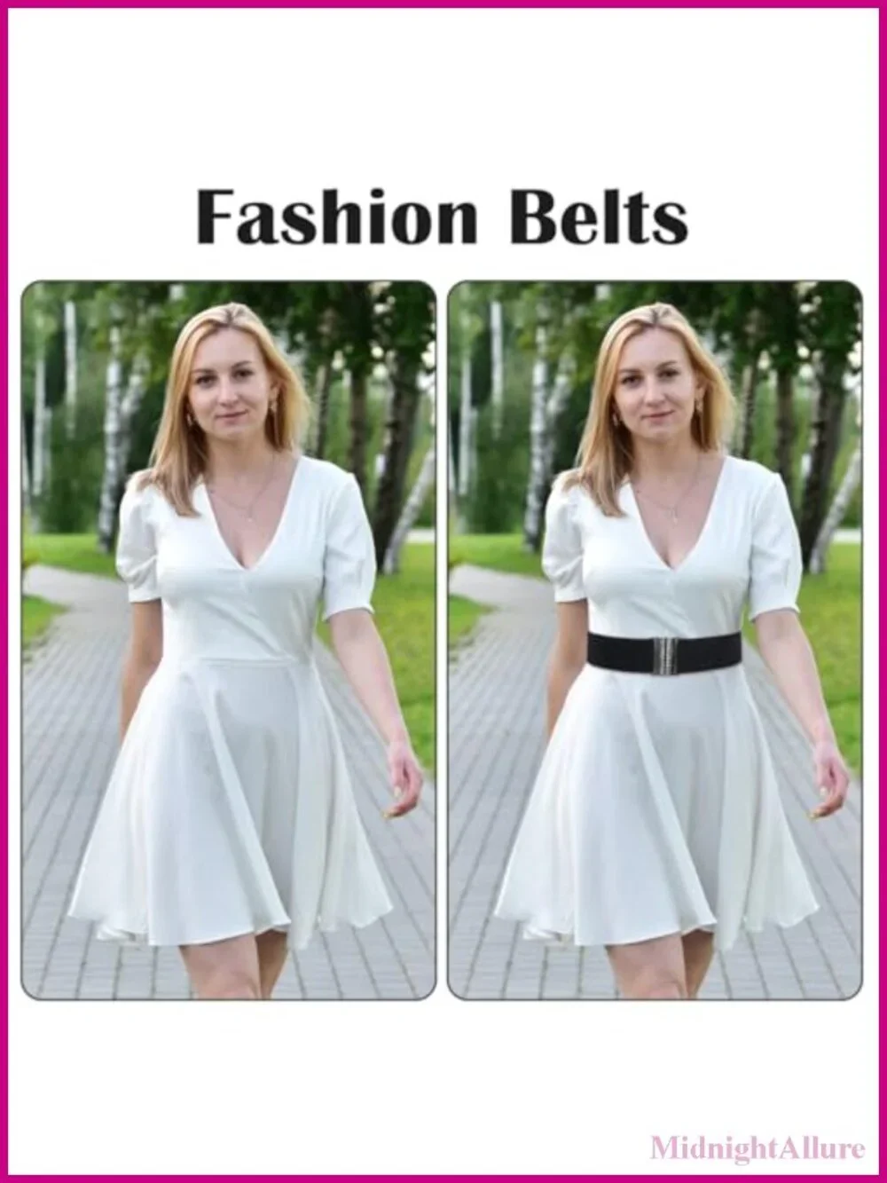 Women's Wide Elastic Cinch Waist Belt Stretch Polyester Zinc Alloy Buckle